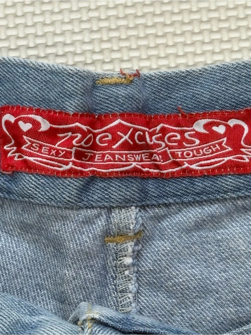 High-Rise Light Blue Denim Jean Shorts with Cuffed Hem